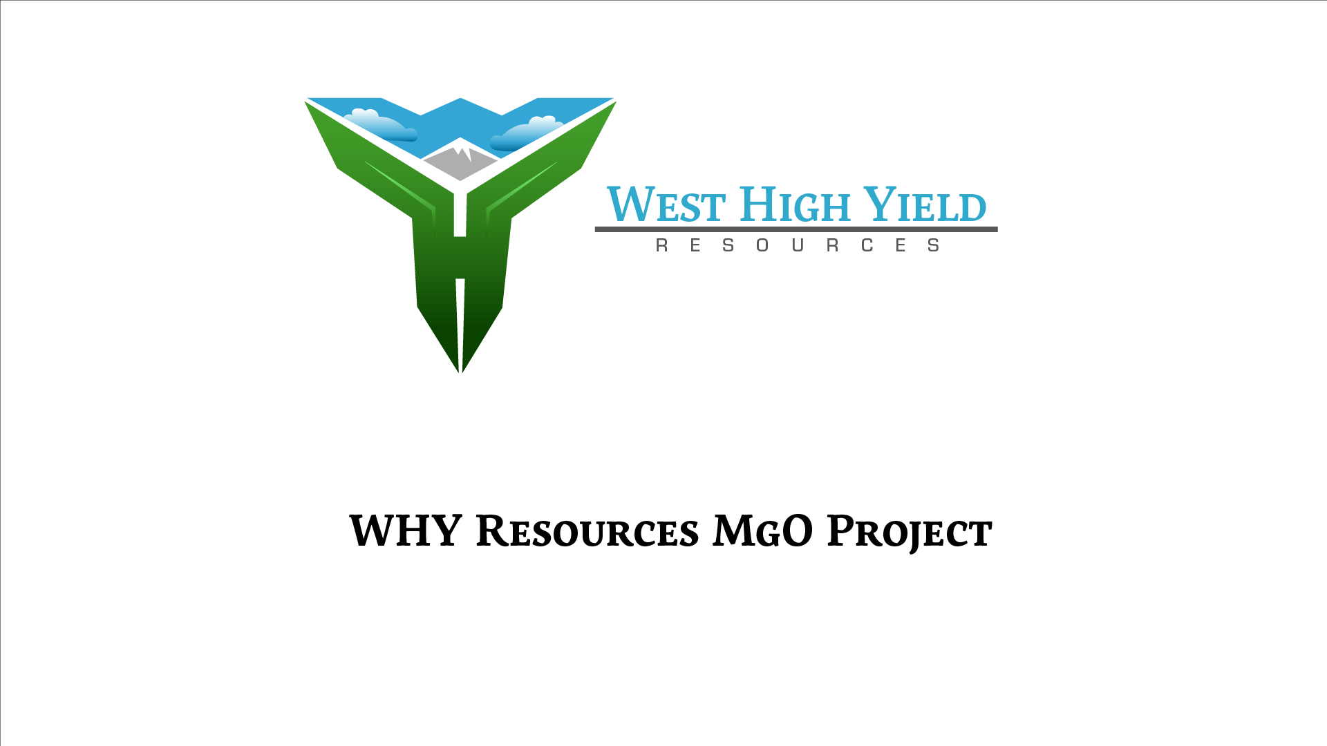 WHY Resources MgO Plant Presentation