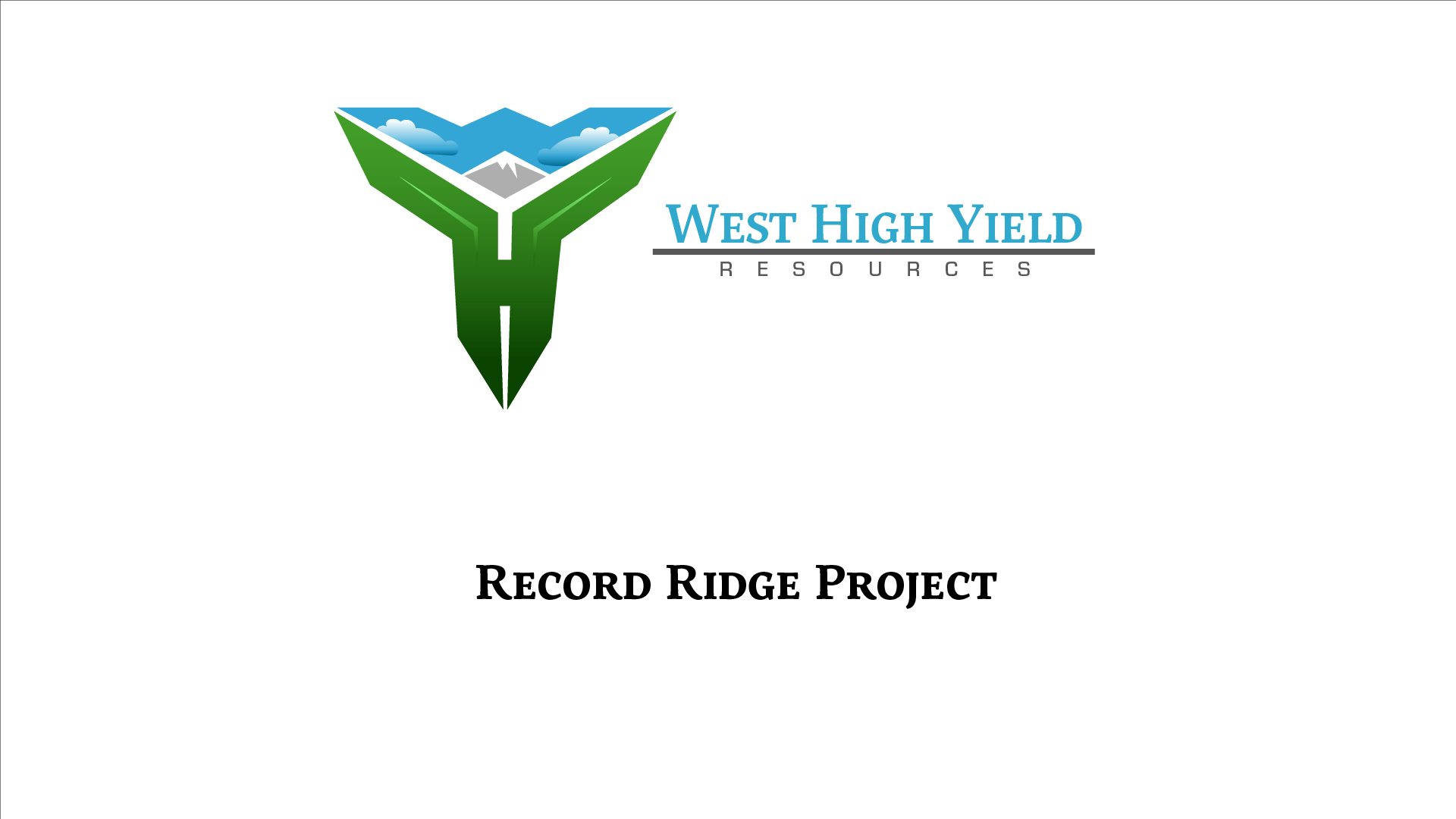 Record Ridge Presentation